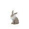 6.5” Taupe & Gold Feather Collar Bunny Figurine – Luxury Easter Home Décor